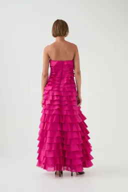 Aje Fleur Pleated Gown Pink Size 6 for rent on The Volte - image 10