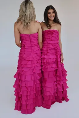 Aje Fleur Pleated Gown Pink Size 6 for rent on The Volte - image 3