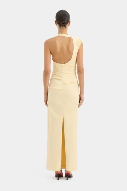 SIR THE LABEL Giacomo Gathered Gown in Butter Yellow AU 12 for rent on The Volte - image 4