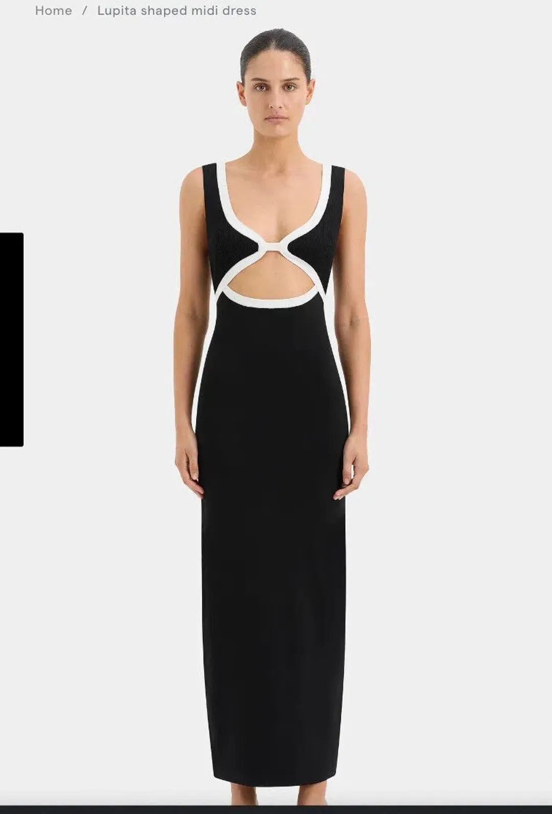 Sir the Label Lupita Shaped Midi Dress for rent on The Volte - main image