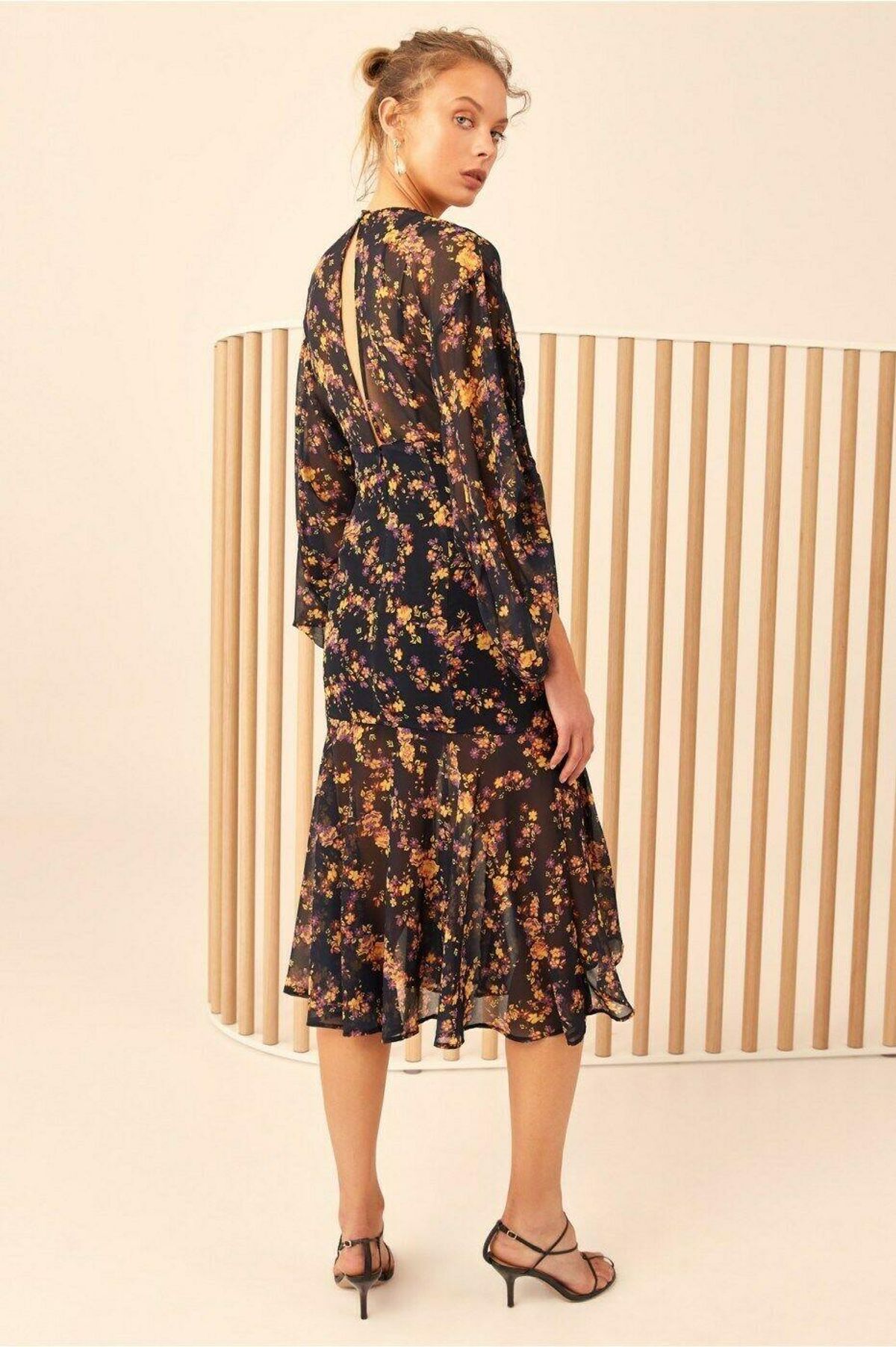 C/meo Collective Heartbreaker Dress Ink Botanical Size 14 - Image 2