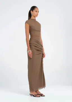 Benni Milo Mesh Maxi in Mushroom Size S/AU 8 for rent on The Volte - image 2