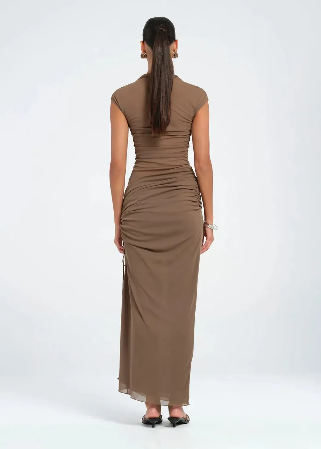 Benni Milo Mesh Maxi in Mushroom Size S/AU 8 for rent on The Volte - main image