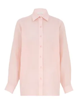 Zimmermann Crush Oversized Shirt in Pink Size 1 / AU 10 for rent on The Volte - image 4
