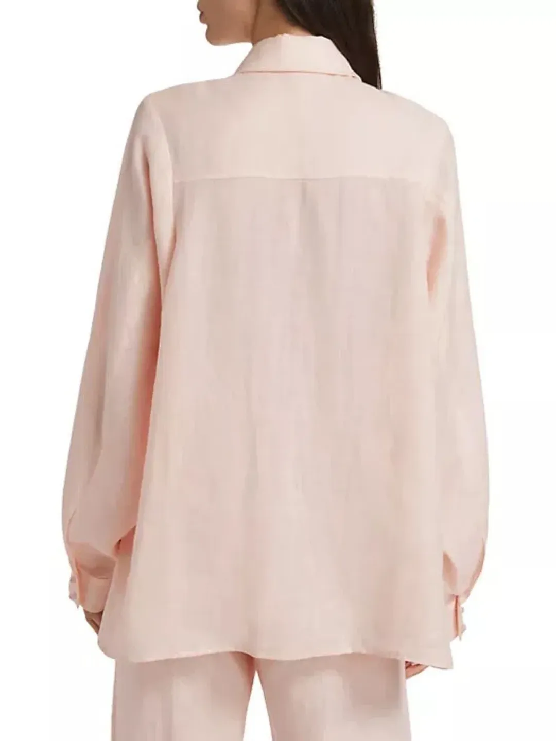 Zimmermann Crush Oversized Shirt in Pink Size 1 / AU 10 for rent on The Volte - main image