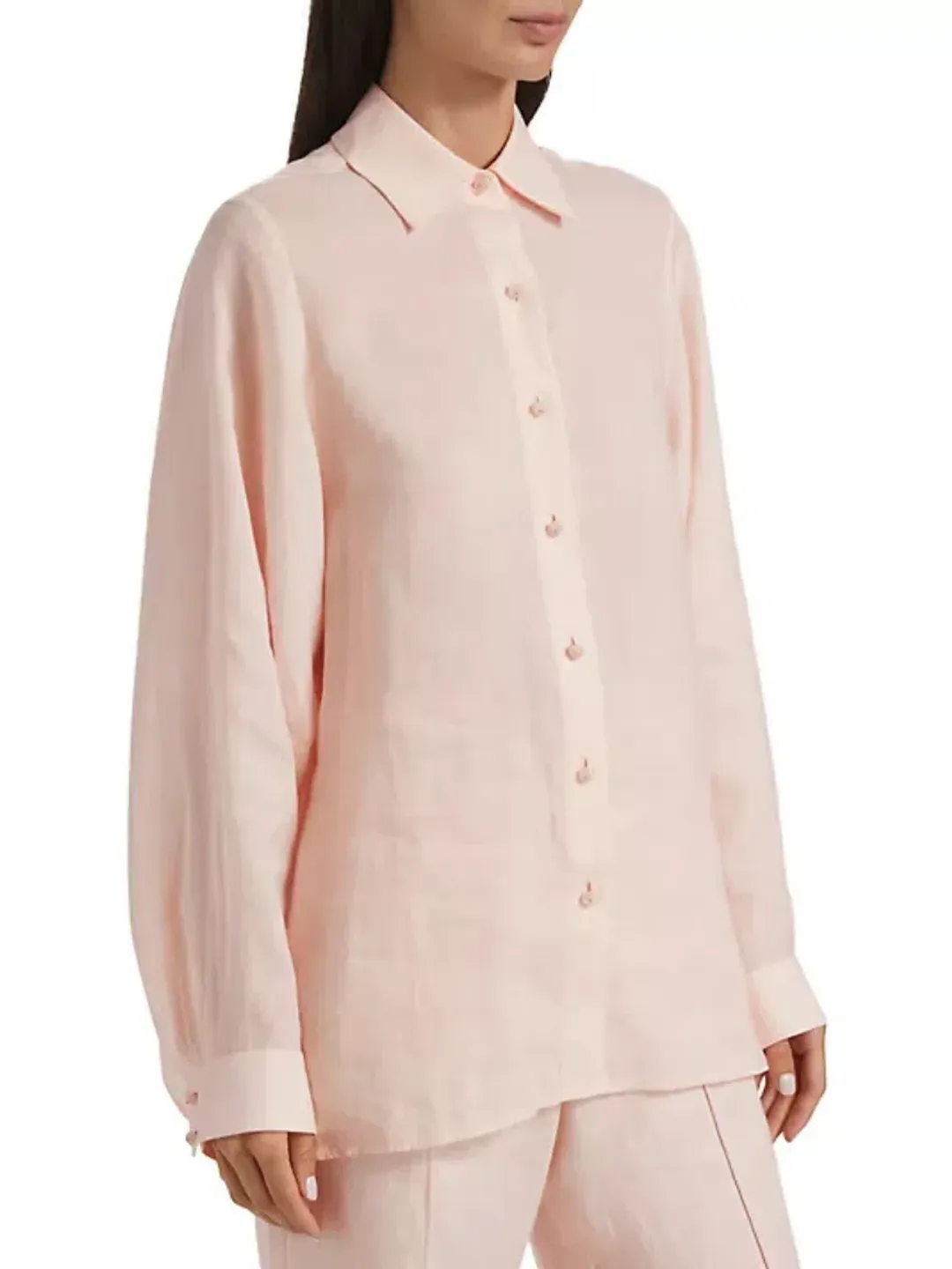 Zimmermann Crush Oversized Shirt in Pink Size 1 / AU 10 for rent on The Volte - main image