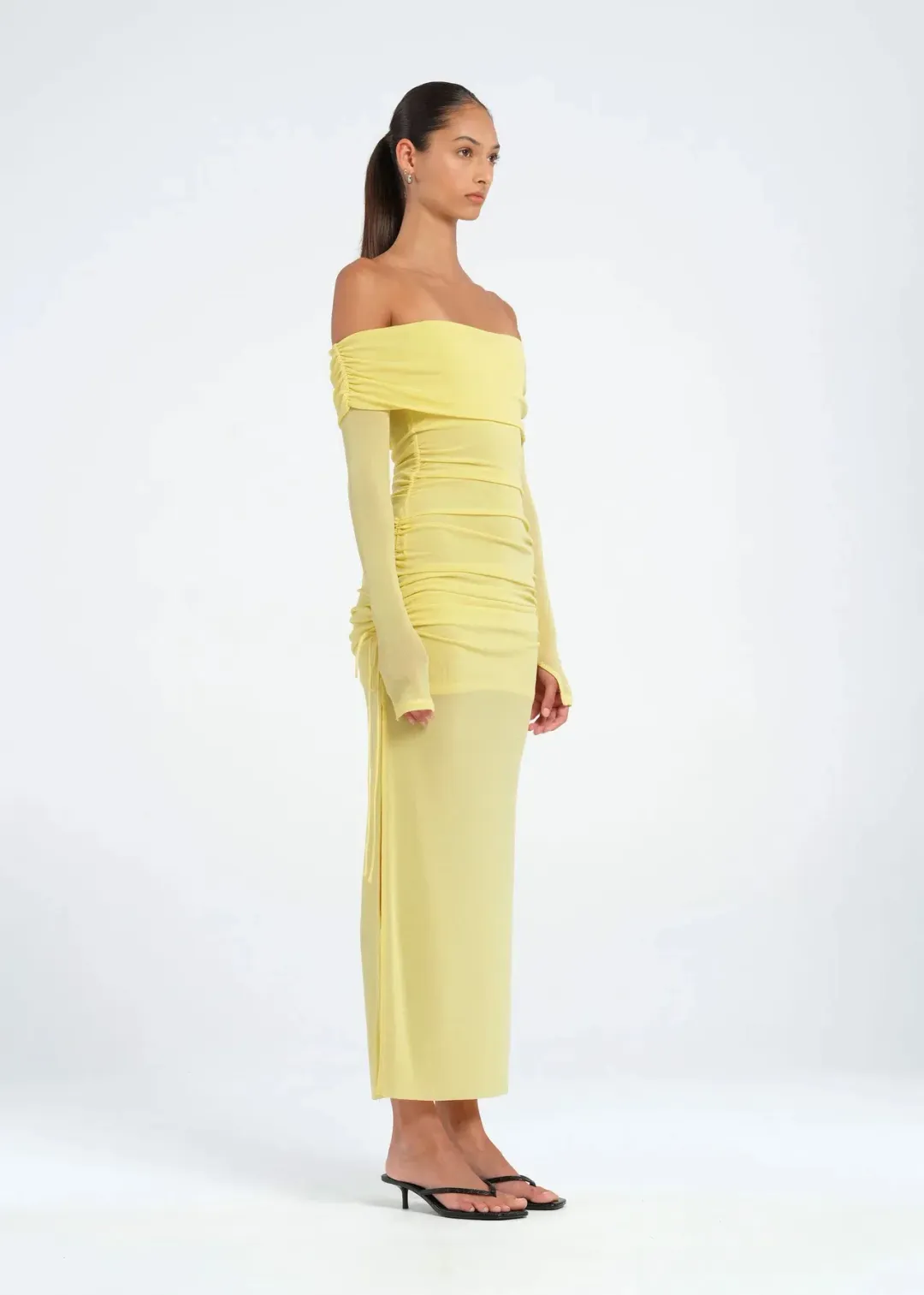 Benni Blaire Midi Dress Lemon Size AU 8 for rent on The Volte - main image