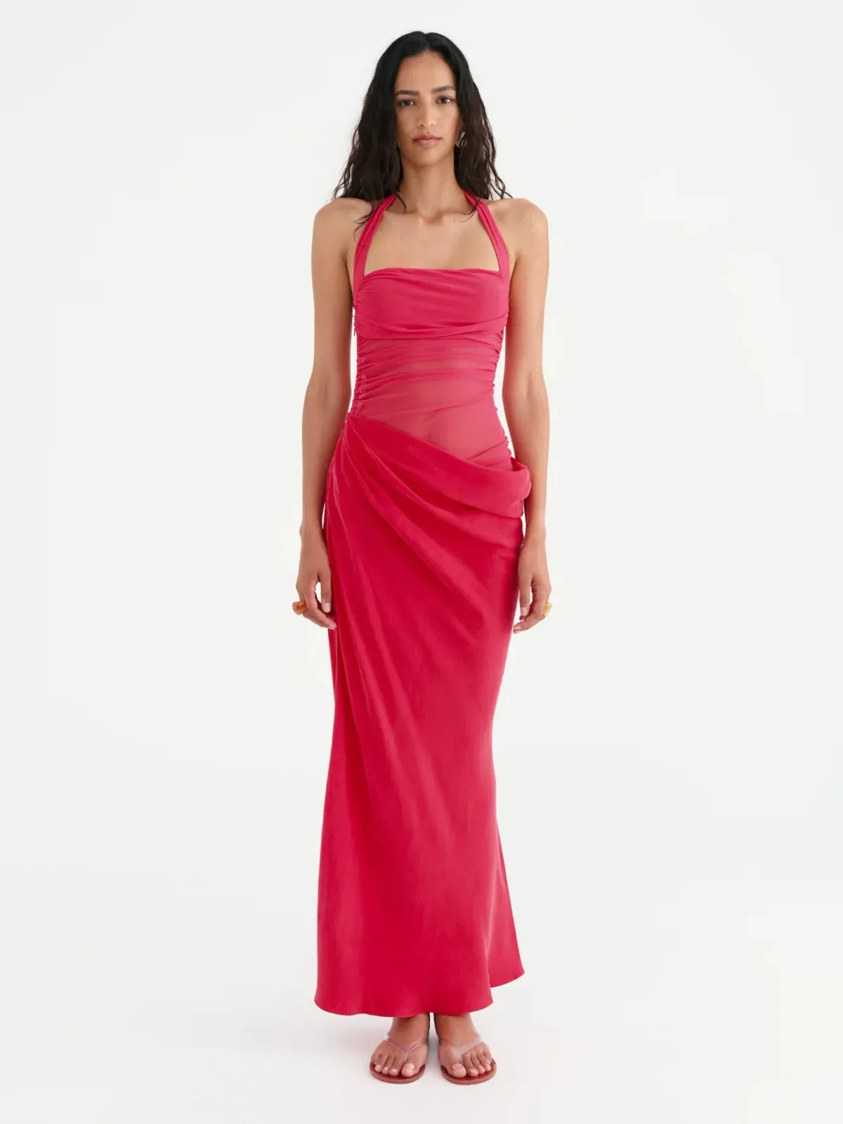 BENNI Gina Maxi Dress Watermelon Size AU 8 for rent on The Volte - main image