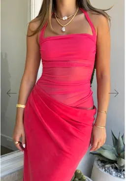 BENNI Gina Maxi Dress Watermelon Size AU 8 for rent on The Volte - image 5