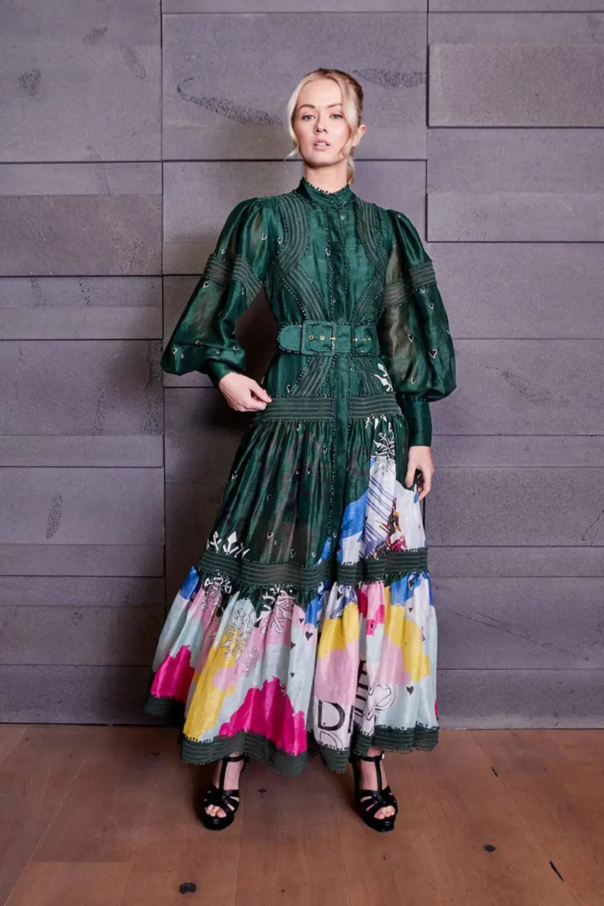 Mackenzie Mode Apres Ski Maxi Dress Multi Size US4 / AU 8 for rent on The Volte - main image