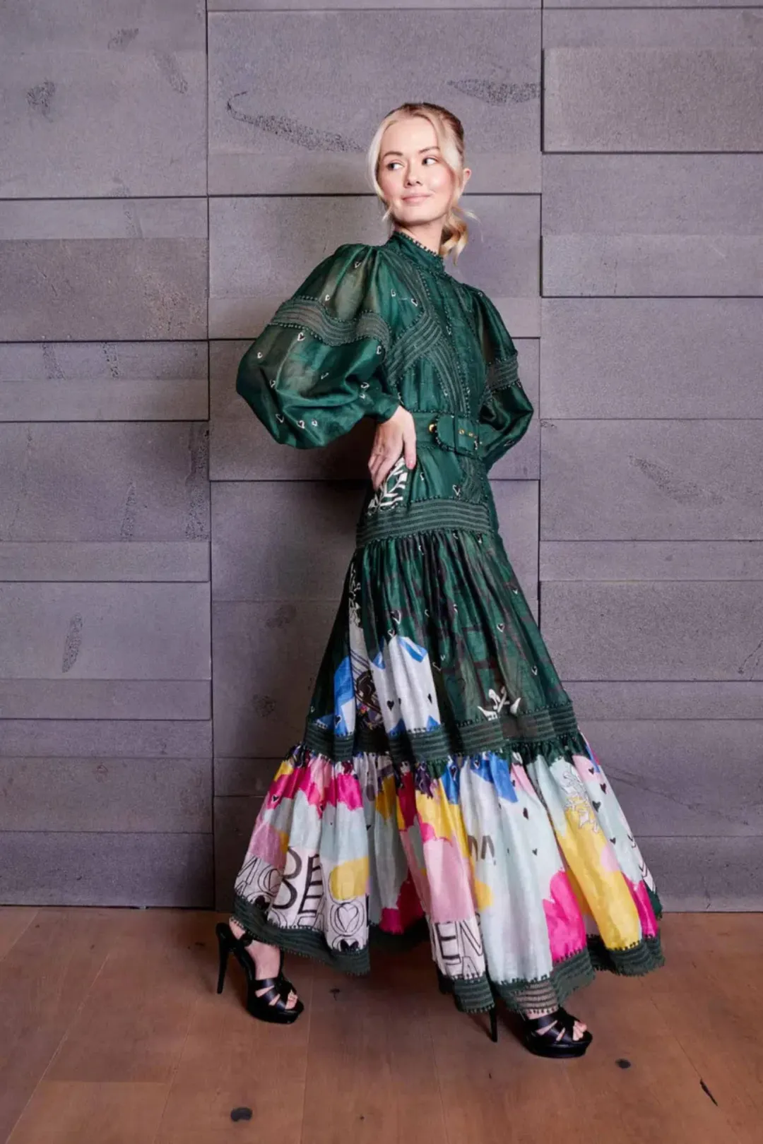 Mackenzie Mode Apres Ski Maxi Dress Multi Size US4 / AU 8 for rent on The Volte - main image