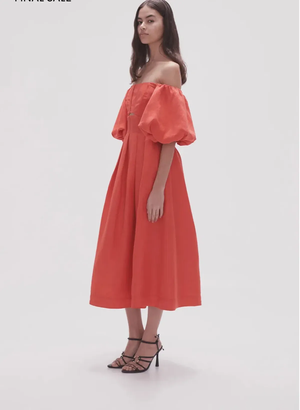 Aje Eugenie Midi Red Dress Size 8 - Image 3