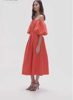 Aje Eugenie Midi Red Dress Size 8 for rent on The Volte - image 3