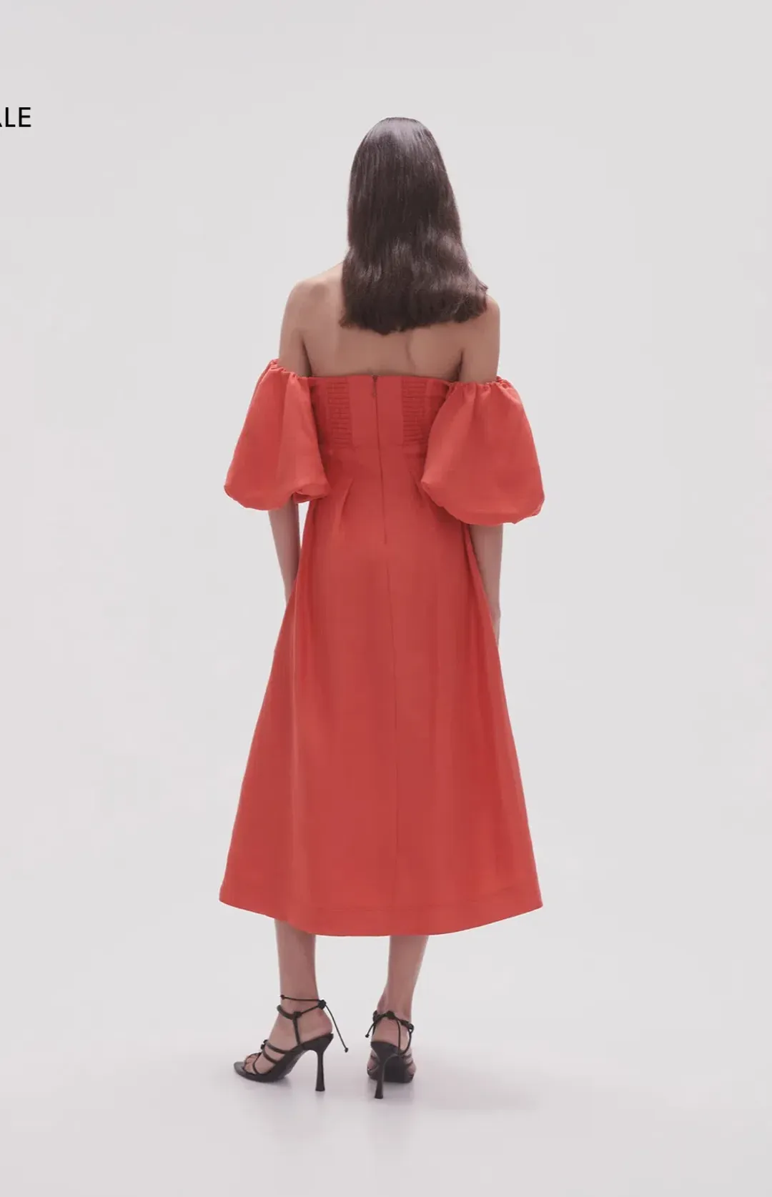 Aje Eugenie Midi Red Dress Size 8 for rent on The Volte - main image