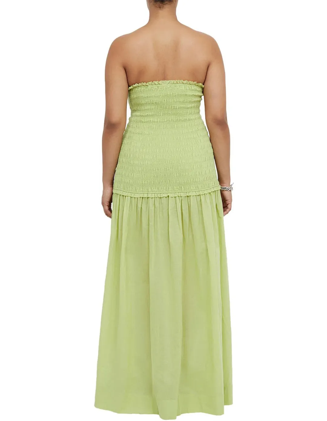 Bec & Bridge Solstice Strapless Maxi Dress Green Size AU 8 for rent on The Volte - main image