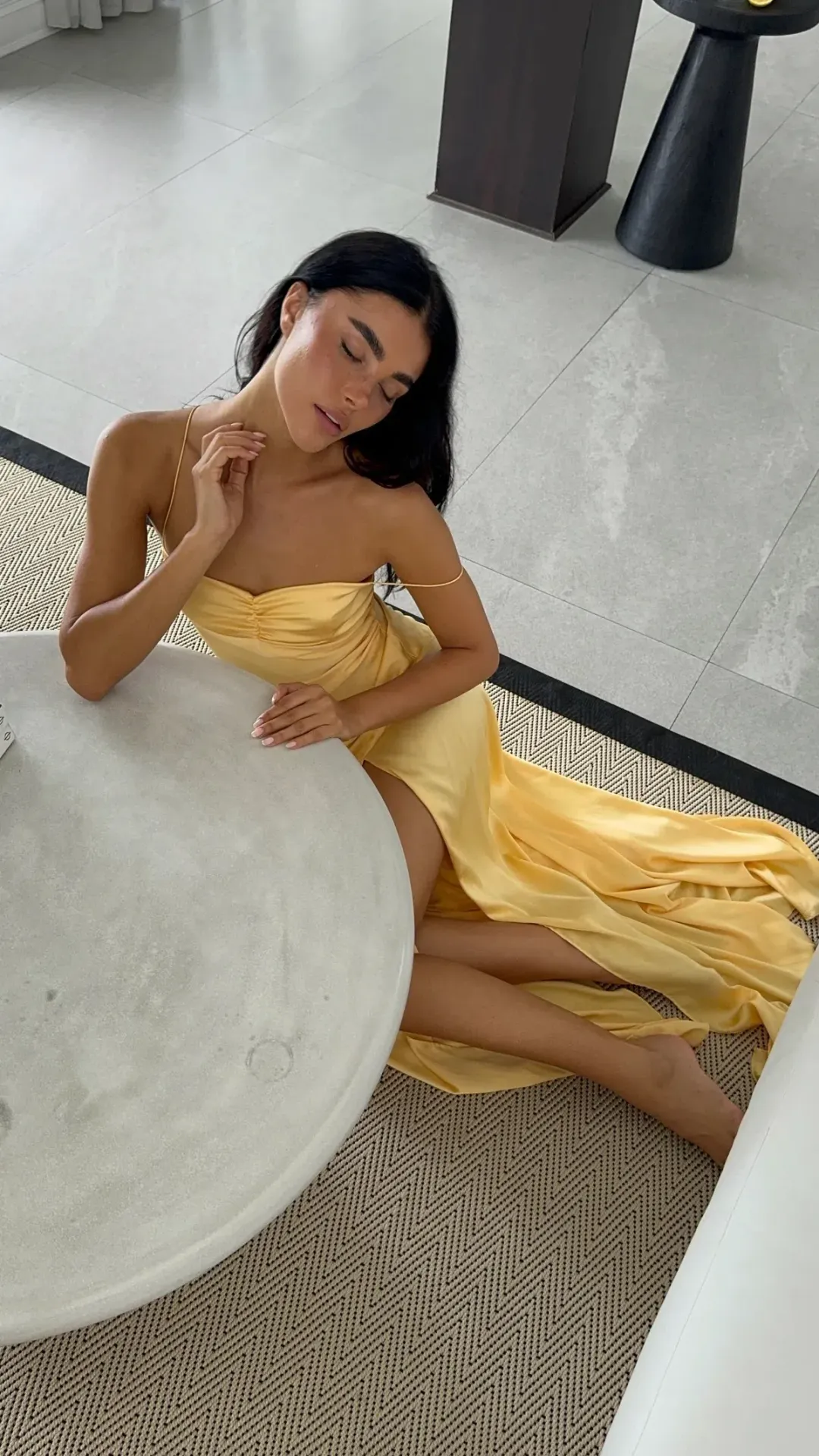 HNTR The Label Gaia Gown Gold Sun Size AU 6 for rent on The Volte - main image