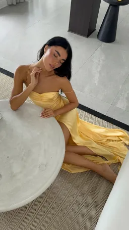 HNTR The Label Gaia Gown Gold Sun Size AU 6 for rent on The Volte - image 2