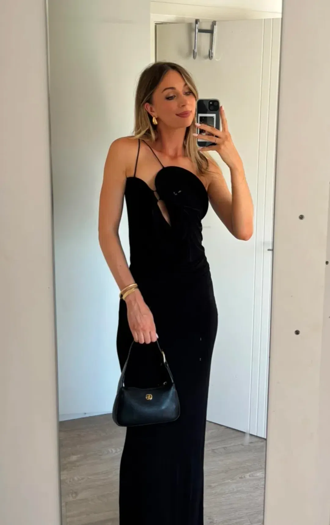 Christopher Esber Wave Coil Maxi Dress Black Size 8 for rent on The Volte - main image