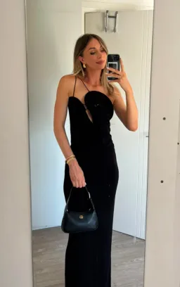 Christopher Esber Wave Coil Maxi Dress Black Size 8 for rent on The Volte - image 8