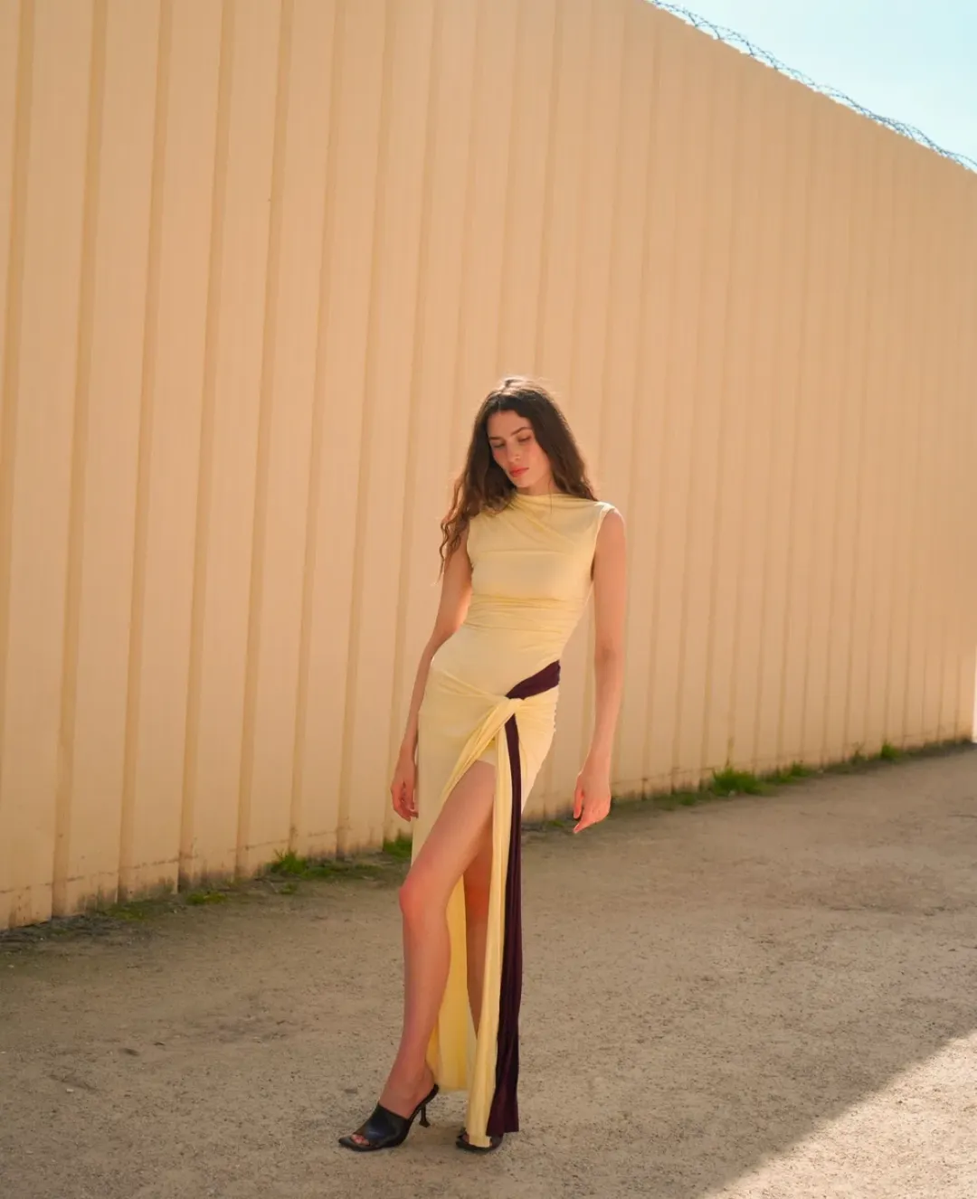 Bec & Bridge Greta Twist Maxi Dress Yellow Size AU 8 for rent on The Volte - main image