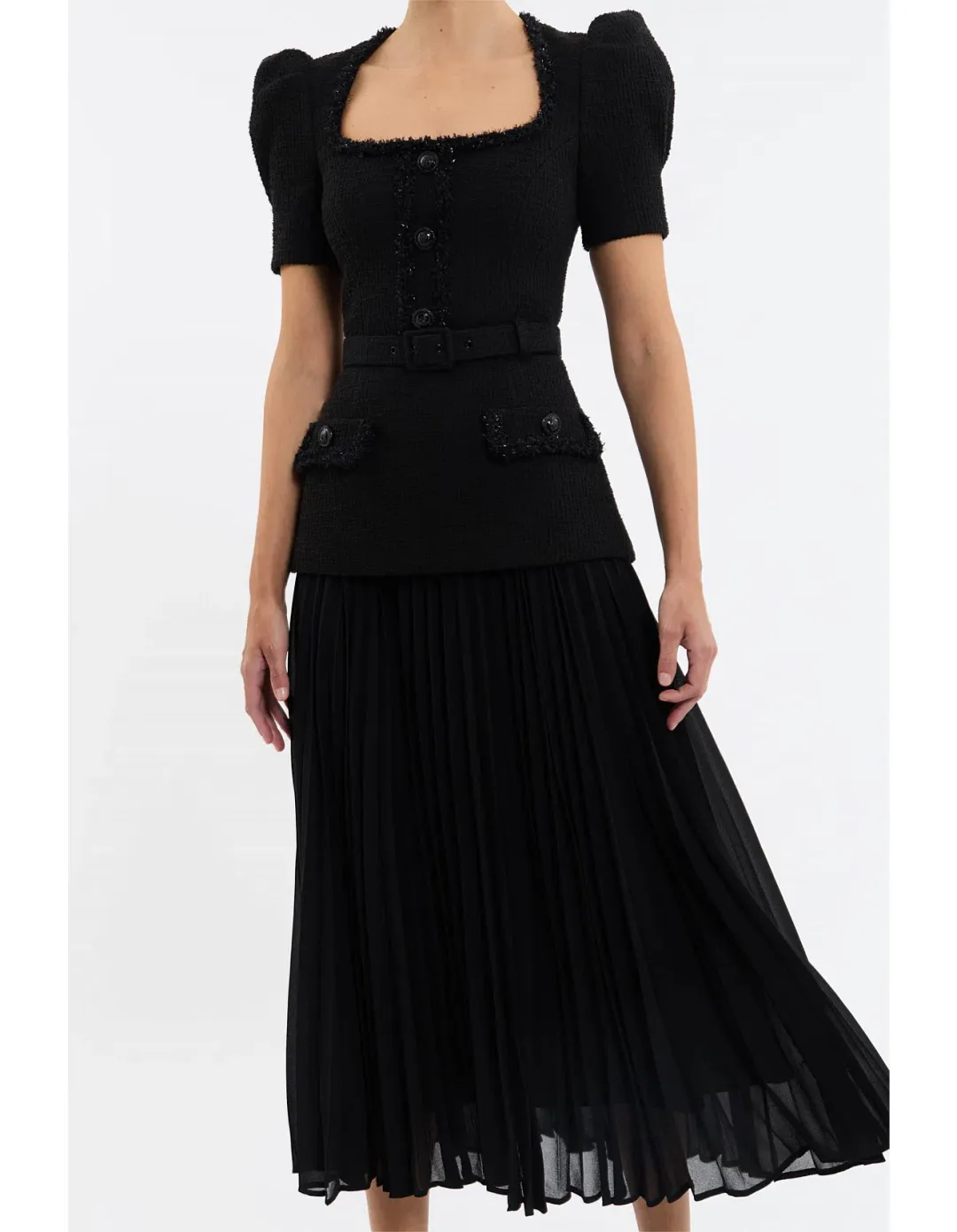 Rebecca Vallance Zariah Midi Dress Black Size 6 for rent on The Volte - main image