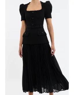 Rebecca Vallance Zariah Midi Dress Black Size 6 for rent on The Volte - image 4