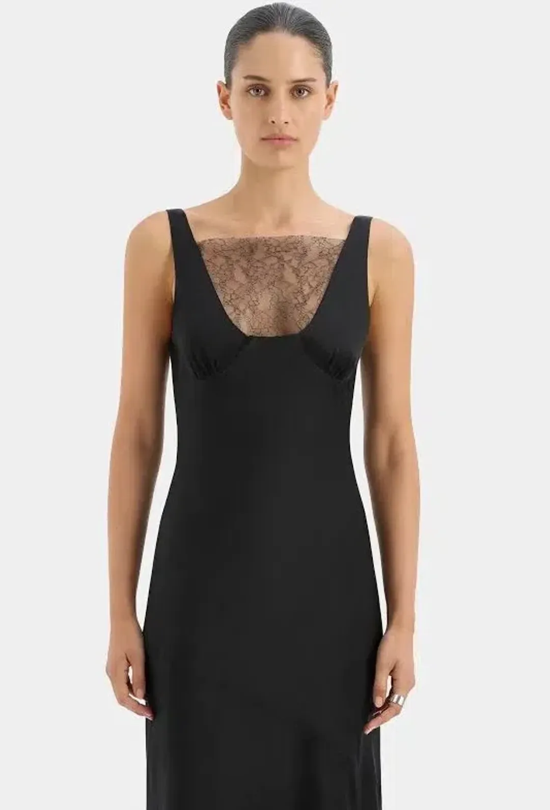 Sir The Label Dunya Lace Gown Black Size 10/M for rent on The Volte - main image