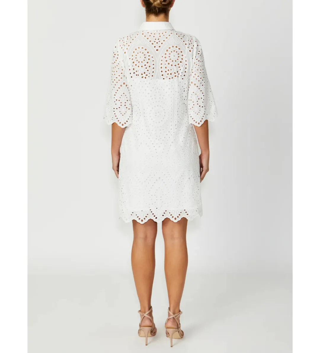Anthea Crawford Eva Ivory Lace Dress White Size AU 12 for rent on The Volte - main image