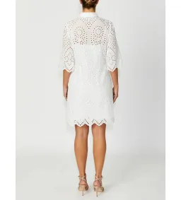 Anthea Crawford Eva Ivory Lace Dress White Size AU 12 for rent on The Volte - image 4