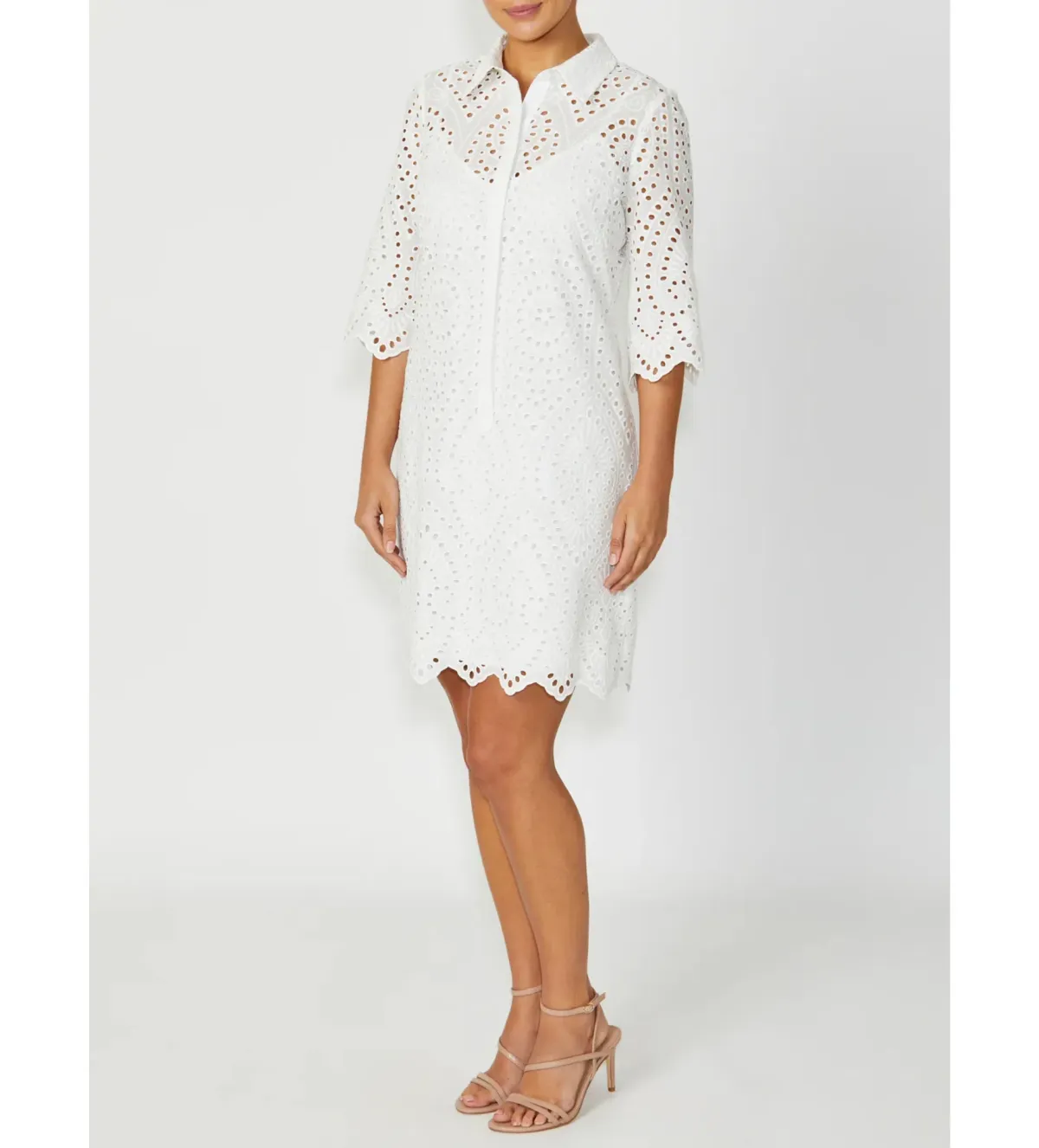 Anthea Crawford Eva Ivory Lace Dress White Size AU 12 - Image 2
