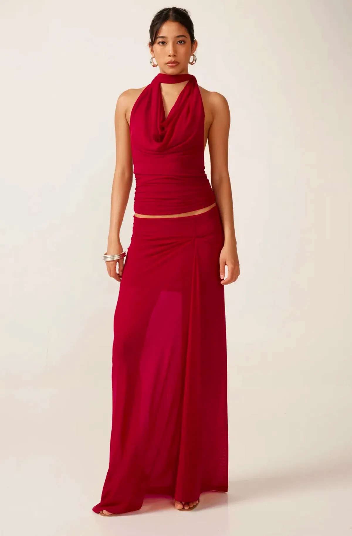 Ance Gria Prim Top and Sardinia Skirt in Rasberry Size 10 - Image 1