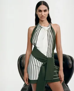 Sir the Label, Leilana Mini Dress, Garden Stripe Size 6 for rent on The Volte - image 2