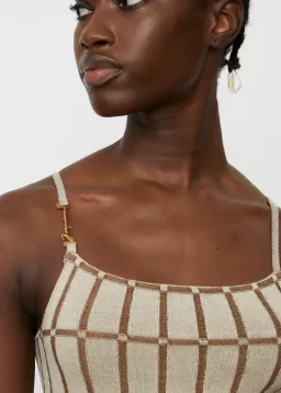 Jacquemus La Robe Maille Malha Mini Dress Beige Size 36/AU 8 for rent on The Volte - image 5