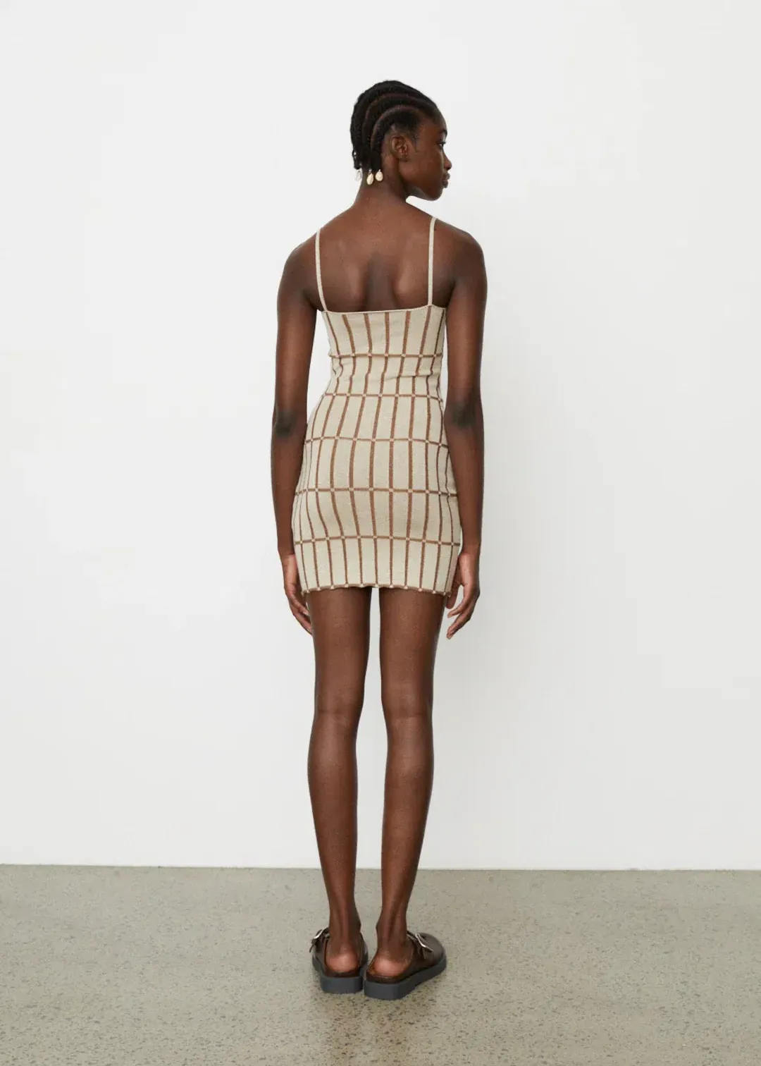 Jacquemus La Robe Maille Malha Mini Dress Beige Size 36/AU 8 for rent on The Volte - main image