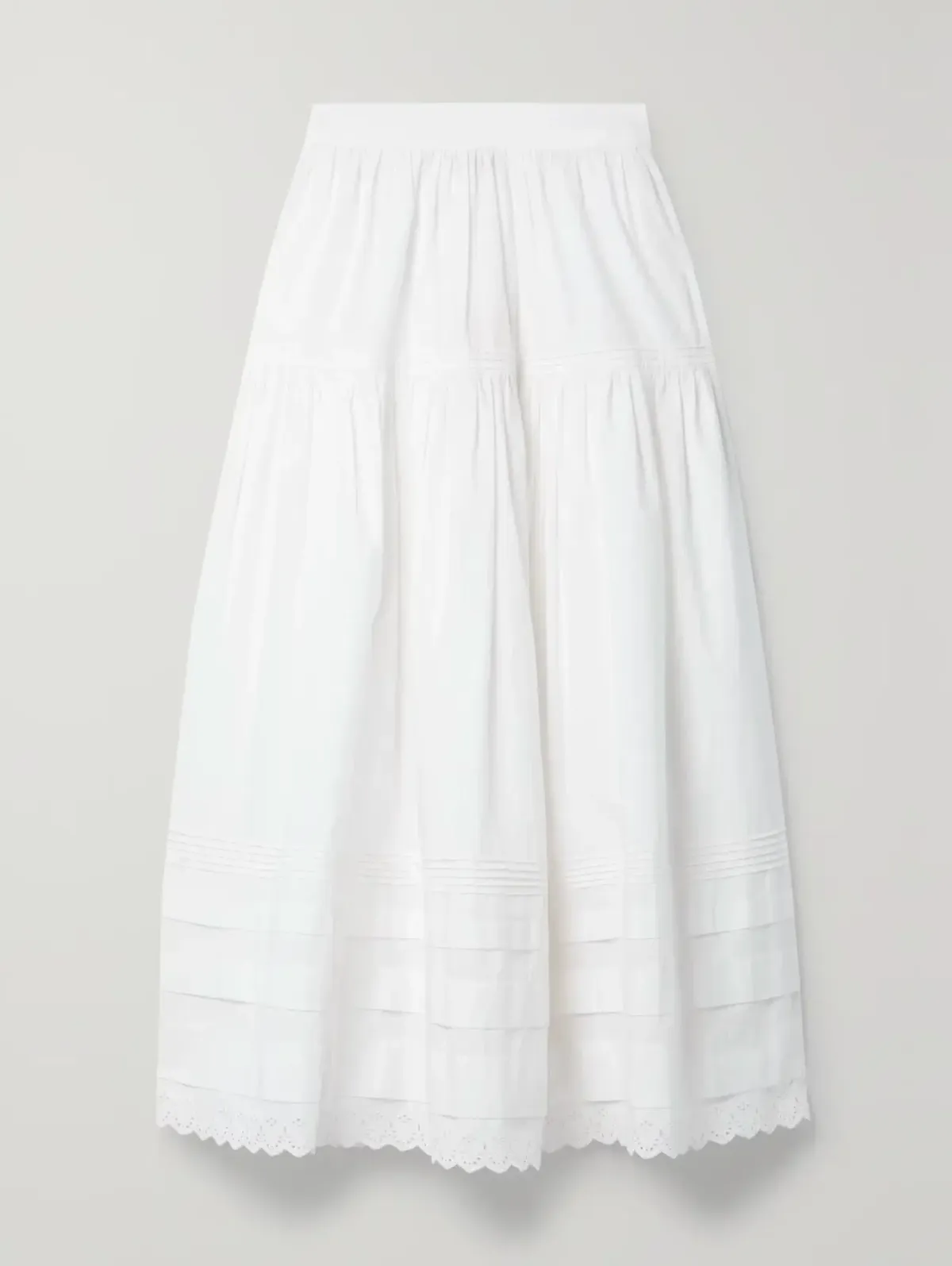 DÔEN Sebastiane White Midi Skirt Size 10 - Image 3