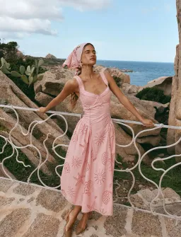 Zaco Biarritz Dress Corallo Rosa Size 8 for rent on The Volte - image 1