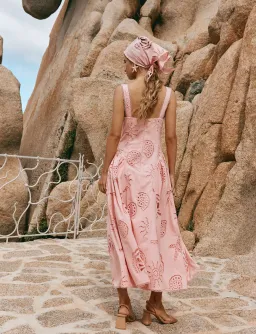 Zaco Biarritz Dress Corallo Rosa Size 8 for rent on The Volte - image 3