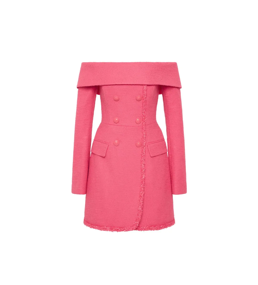 Rebecca Vallance Montana Off the Shoulder Mini Dress Pink Size 10 for rent on The Volte - main image