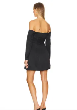 Elliatt Vida Off The Shoulder Day Mini Dress Black Size AU 10 for rent on The Volte - image 3