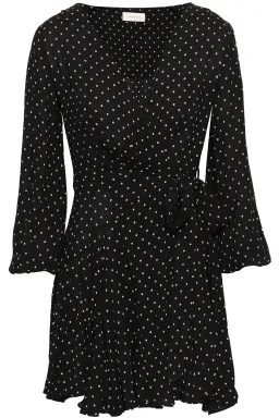 Zimmermann Stranded Wrap Mini Dress Polka Dots Size 0/AU 8 for rent on The Volte - image 2