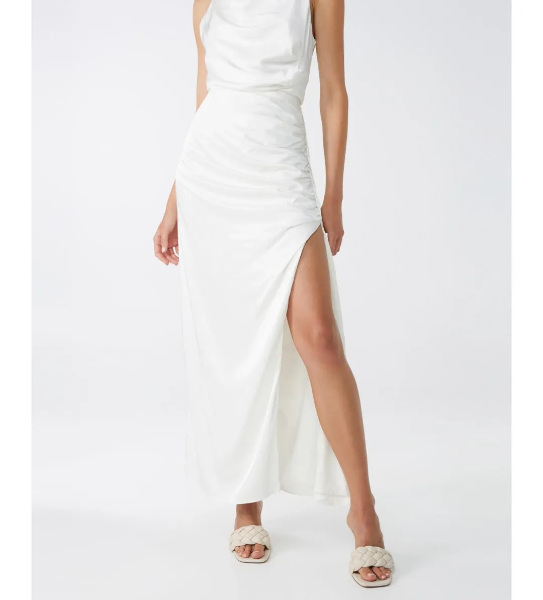 Lover Lagos Slip Midi Skirt White Size 12 for rent on The Volte - main image