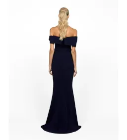 Bariano Candlelight Off Shoulder Maxi Gown Navy Size 12 for rent on The Volte - image 3