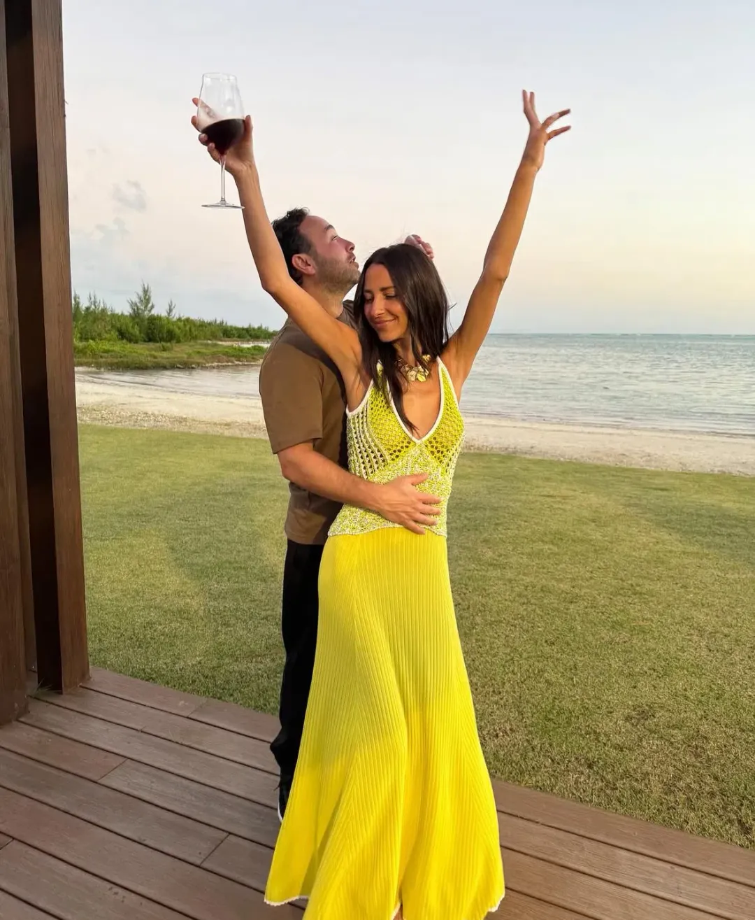 Christopher Esber Grafted Duo Cami Gown Yellow Size S / Aus 8 for rent on The Volte - main image