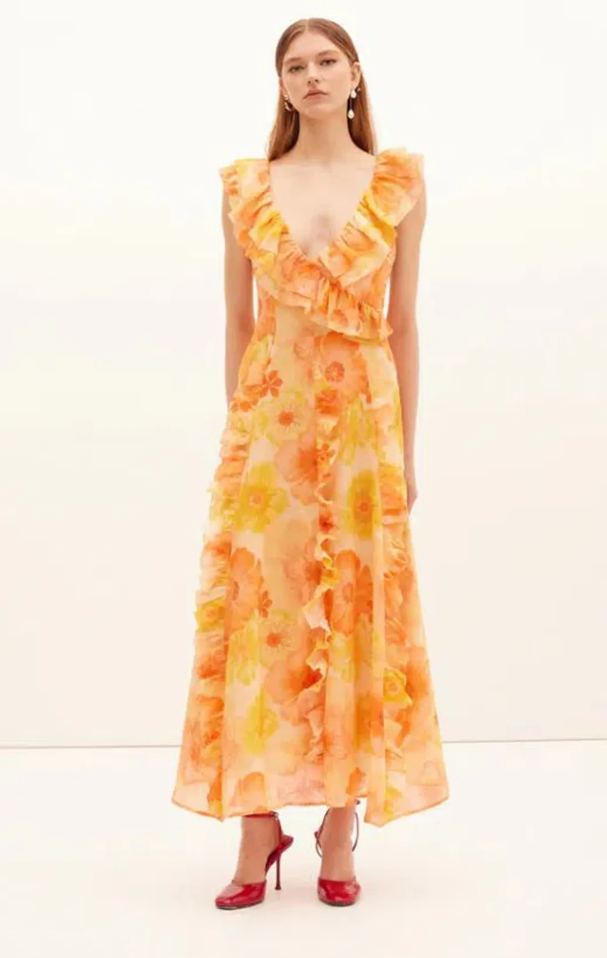 Kate Ford Cosmos Frill Gown Size 8 - Image 1