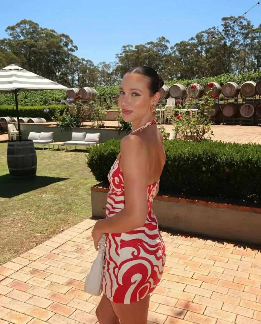 Kookai Roma Mini Dress in Red Size 6 for rent on The Volte - main image