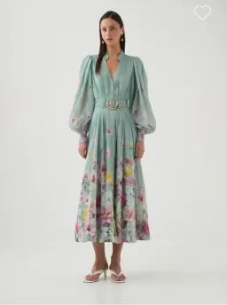 Aje Fleur Shirt Midi Dress Green Size 16 for rent on The Volte - image 1