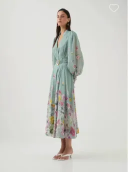 Aje Fleur Shirt Midi Dress Green Size 16 for rent on The Volte - image 2