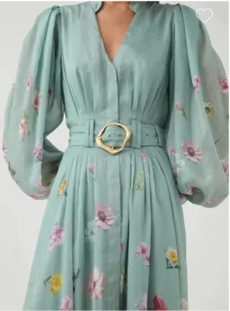 Aje Fleur Shirt Midi Dress Green Size 16 for rent on The Volte - image 5