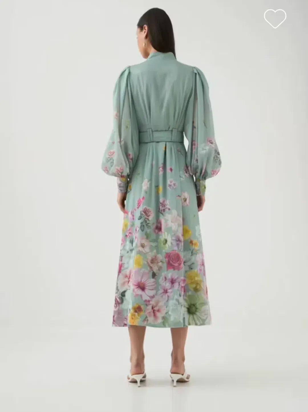 Aje Fleur Shirt Midi Dress Green Size 16 for rent on The Volte - main image