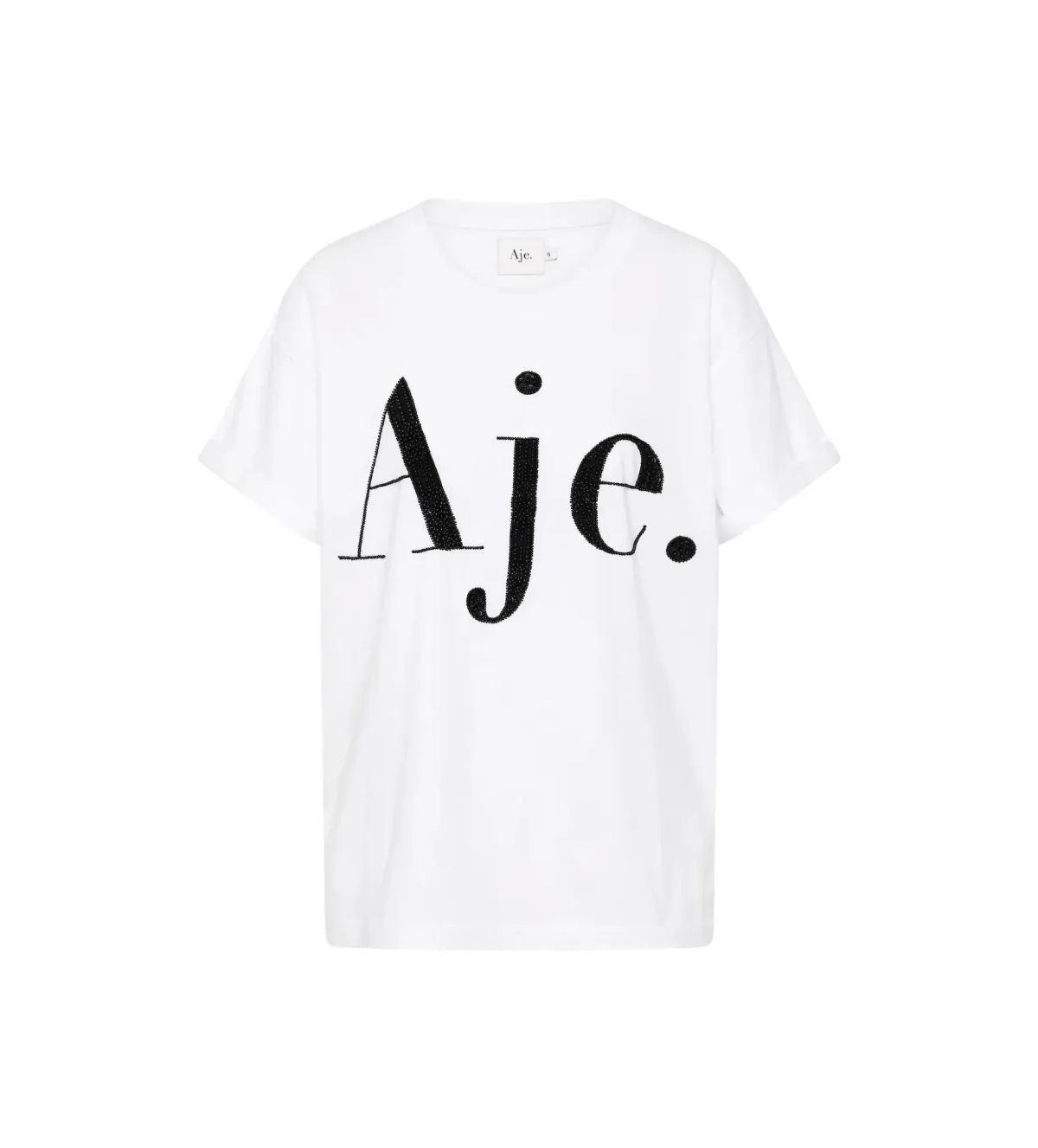 Aje Beyond Embellished Logo Tee Size XS/6 - Image 4